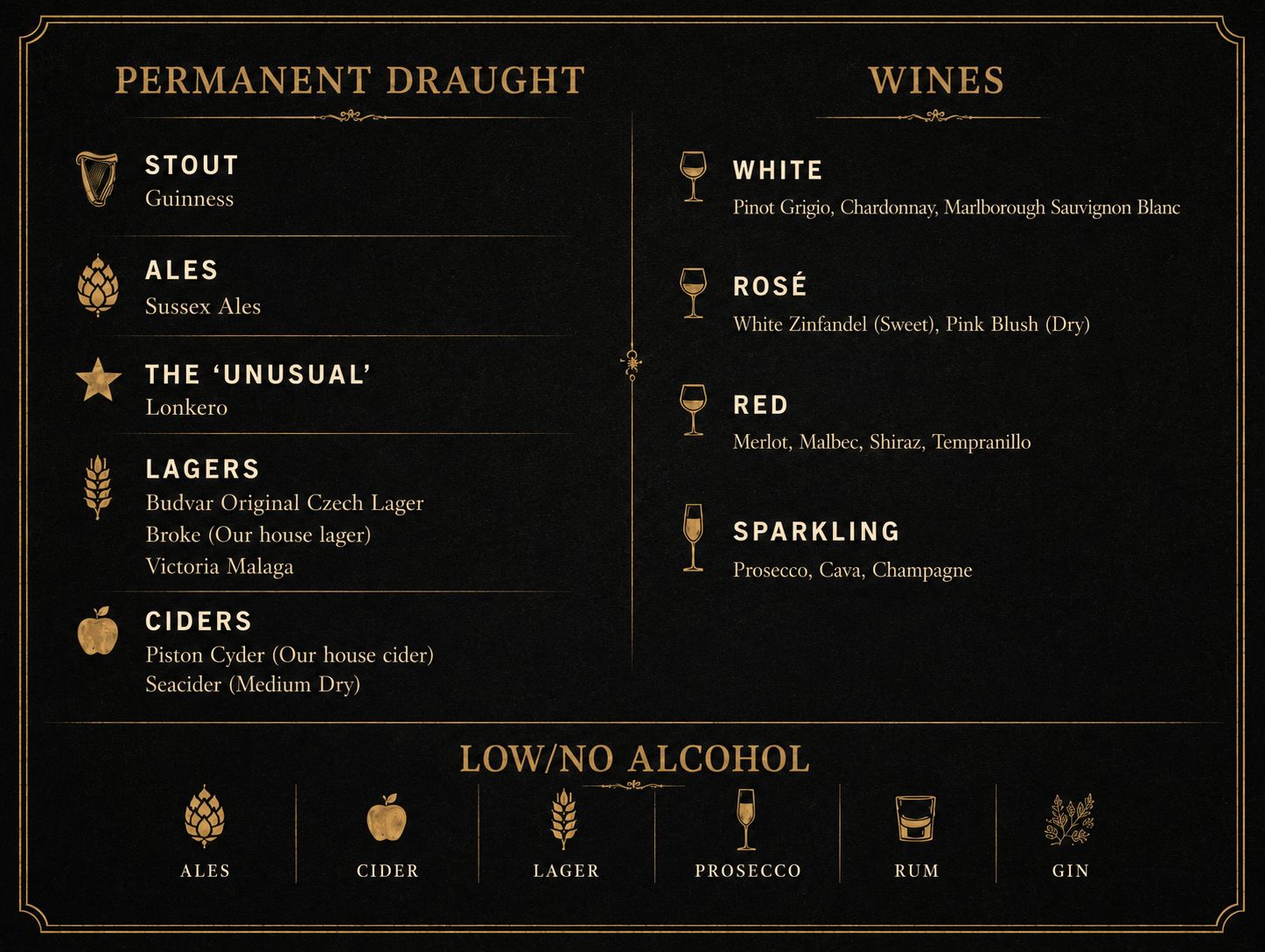 Bar Menu